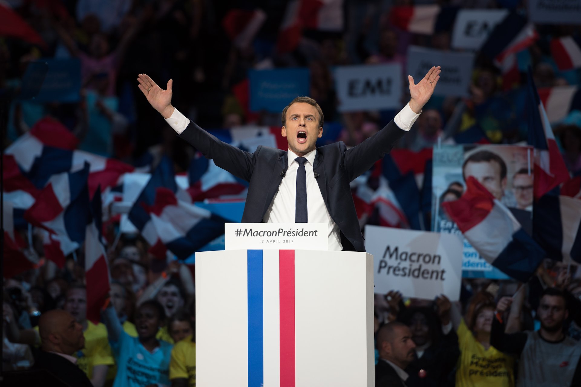 Emmanuel Macron Präsident Frankreich TheMan